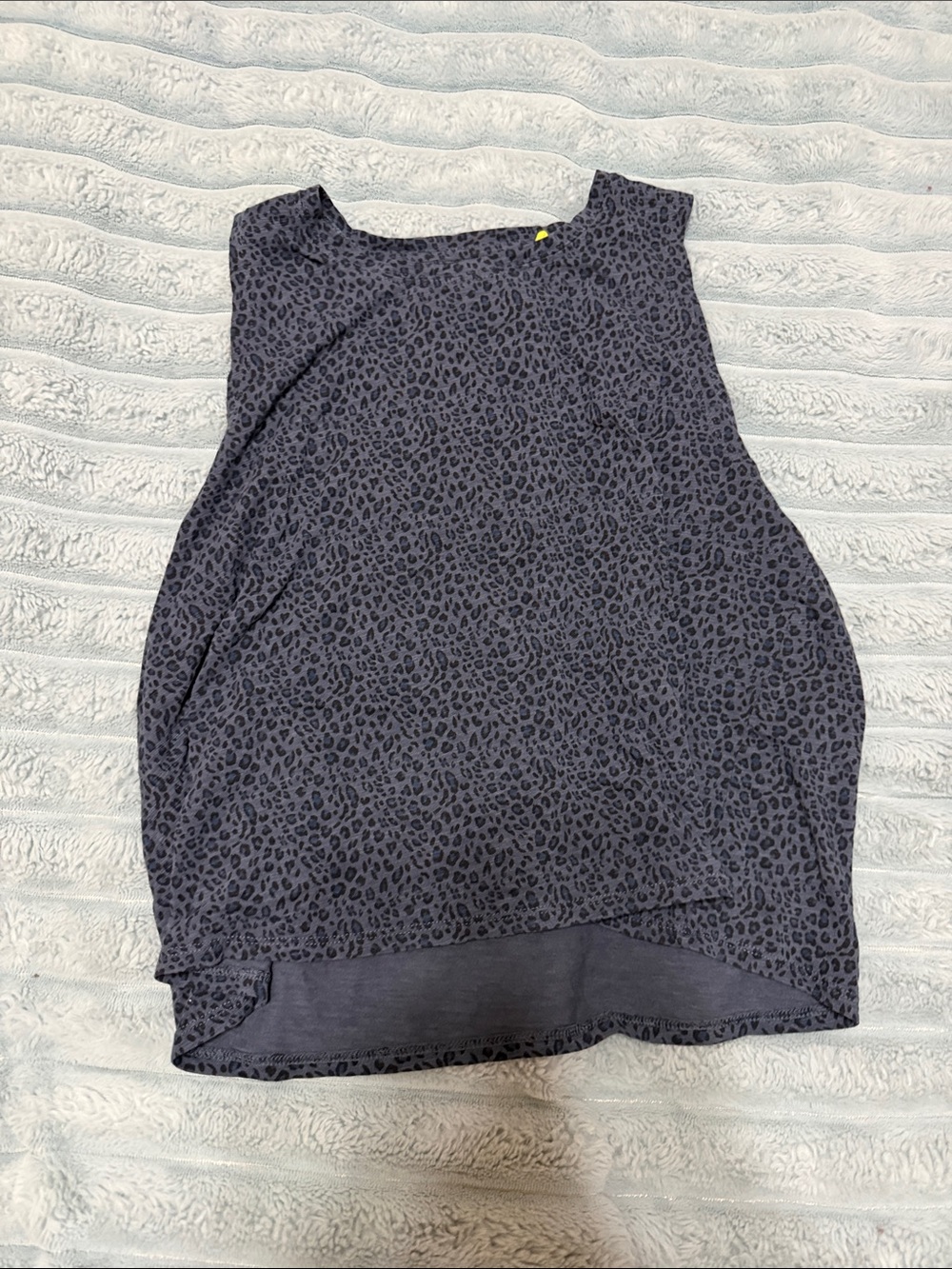 Women's Sleeveless Leopard-Print Tank Top - Charcoal Gray